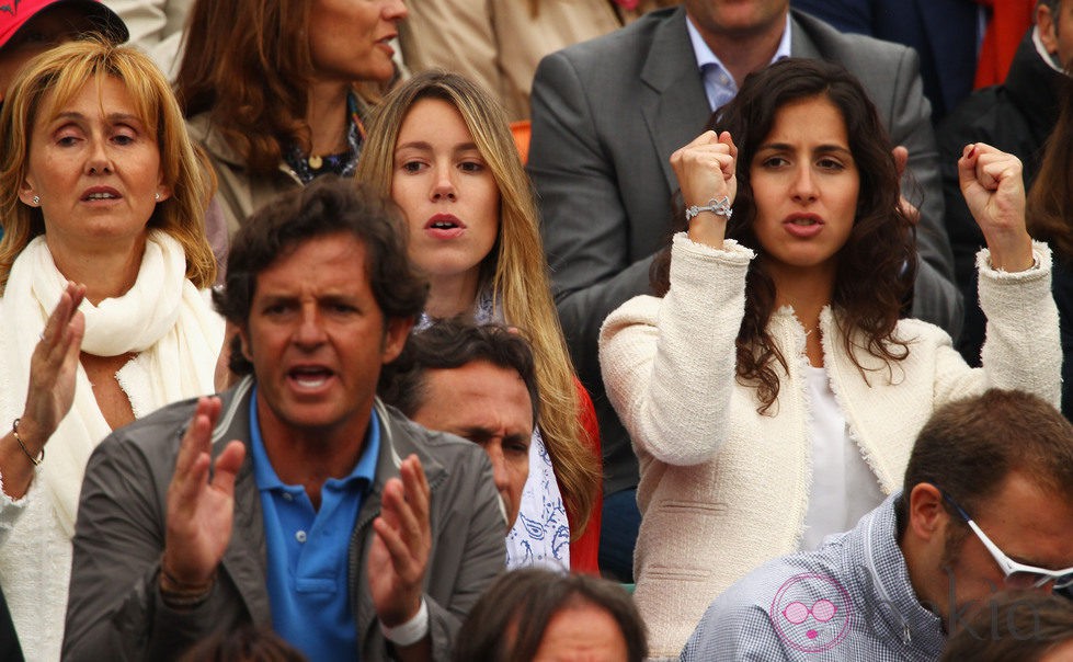 Ana María Parera, Maribel Nadal y Xisca Perelló en la final de Roland Garros 2012