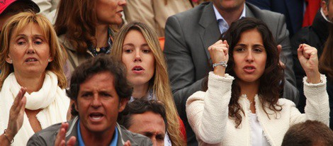 Ana María Parera, Maribel Nadal y Xisca Perelló en la final de Roland Garros 2012