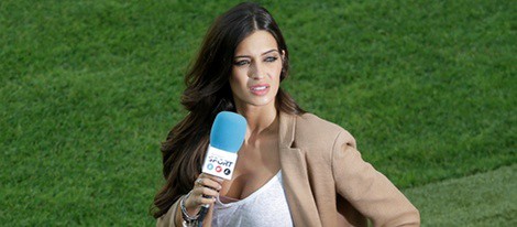 Sara Carbonero en el partido de 'La Roja' contra Italia en la Eurocopa 2012