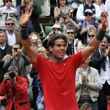 Rafa Nadal tras ganar Roland Garros 2012