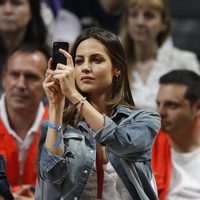 Ariadne Artiles en el partido de baloncesto Real Madrid-Barcelona