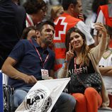 Úrsula Corberó en el partido de baloncesto Real Madrid-Barcelona