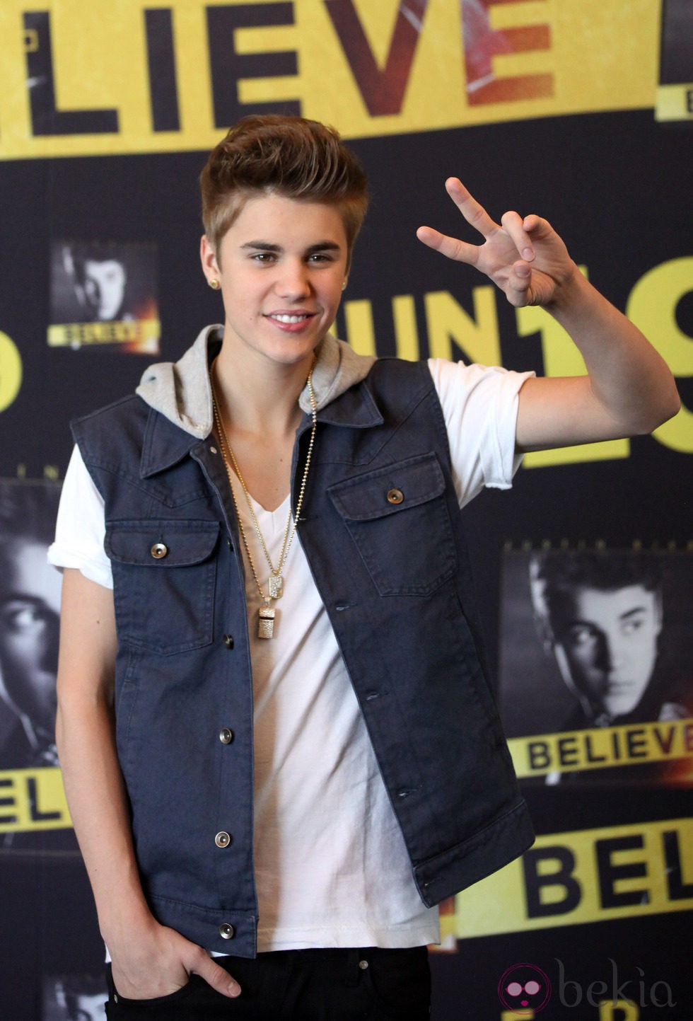 Justin Bieber en la presentación de 'Believe' en México