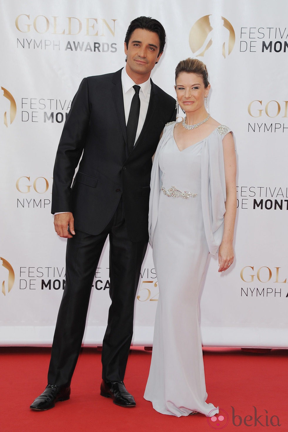 Gilles Marini y Louise Ekland en la clausura del Festival de Monte-Carlo 2012