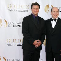 Nathan Fillion y Alberto de Mónaco en la clausura del Festival de Monte-Carlo 2012