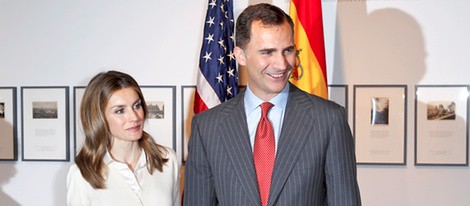 Los Príncipes Felipe y Letizia en el Instituto Cervantes de Nueva York