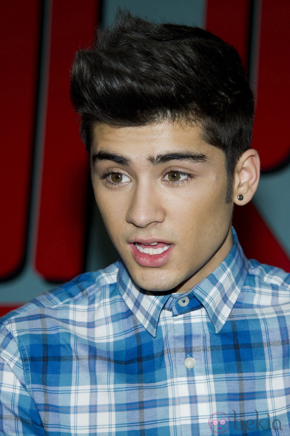 Zayn Malik de One Direction en un acto promocional en Nueva York