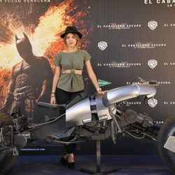 Andrea Guasch en la presentación de la moto de Batman en Madrid