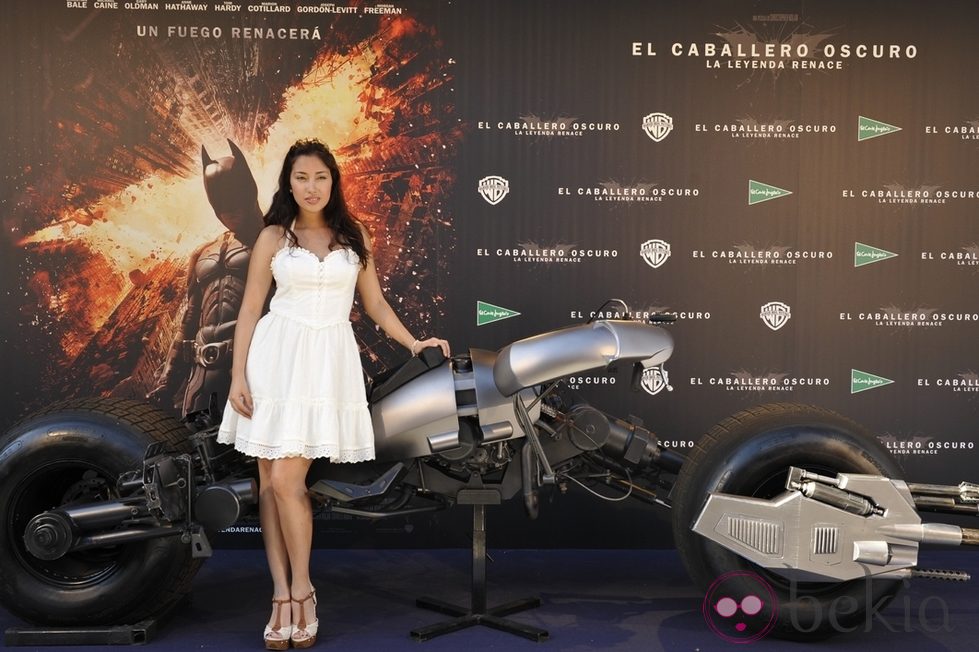 Giselle Calderón en la presentación de la moto de Batman en Madrid