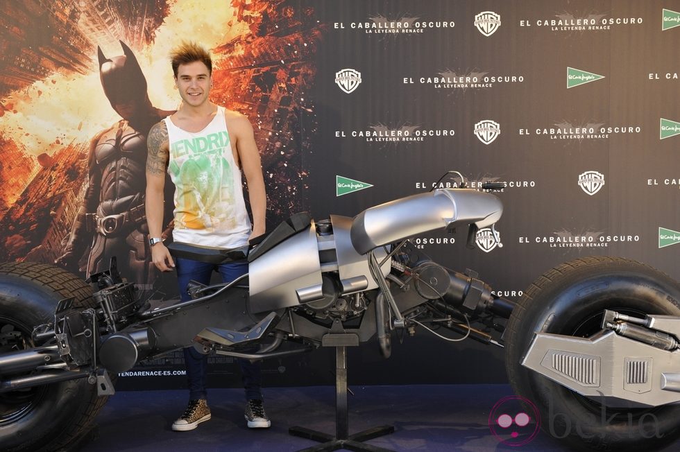 Adrián Rodríguez en la presentación de la moto de Batman en Madrid