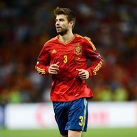 Gerard Piqué en la semifinal de la Eurocopa 2012