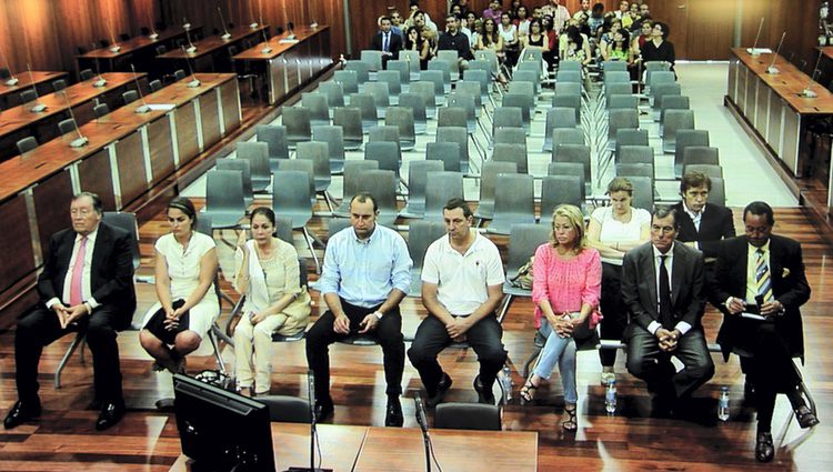 Isabel Pantoja, Mayte Zaldívar y Julián Muñoz en la primera sesión del caso Malaya