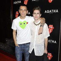 David Delfín y Pelayo Díaz en la fiesta de Ágatha con motivo del 50 aniversario de los Rolling Stones