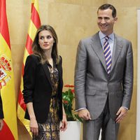 Los Príncipes Felipe y Letizia en Girona