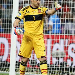 Iker Casillas en la final de la Eurocopa 2012