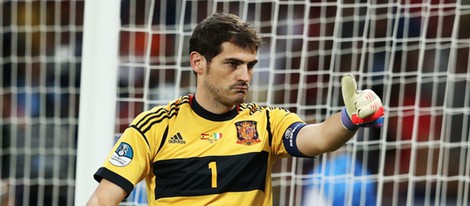 Iker Casillas en la final de la Eurocopa 2012