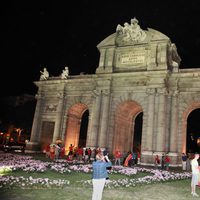 Victoria de España en la Eurocopa 2012 en la Puerta de Alcalá