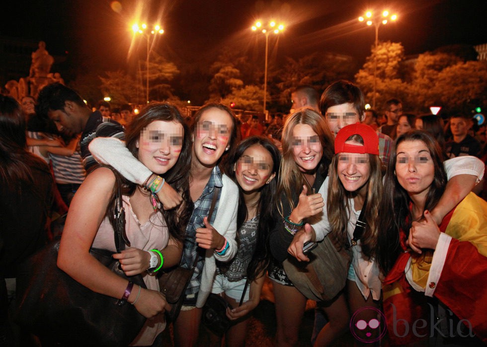 Celebración de la victoria de España en la Eurocopa 2012 en Cibeles