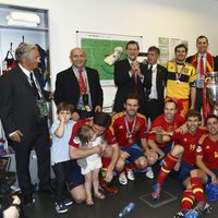 El Príncipe Felipe felicita a la Selección Española tras su victoria en la Eurocopa 2012