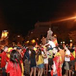 Celebración en Cibeles de la victoria de España en la Eurocopa 2012