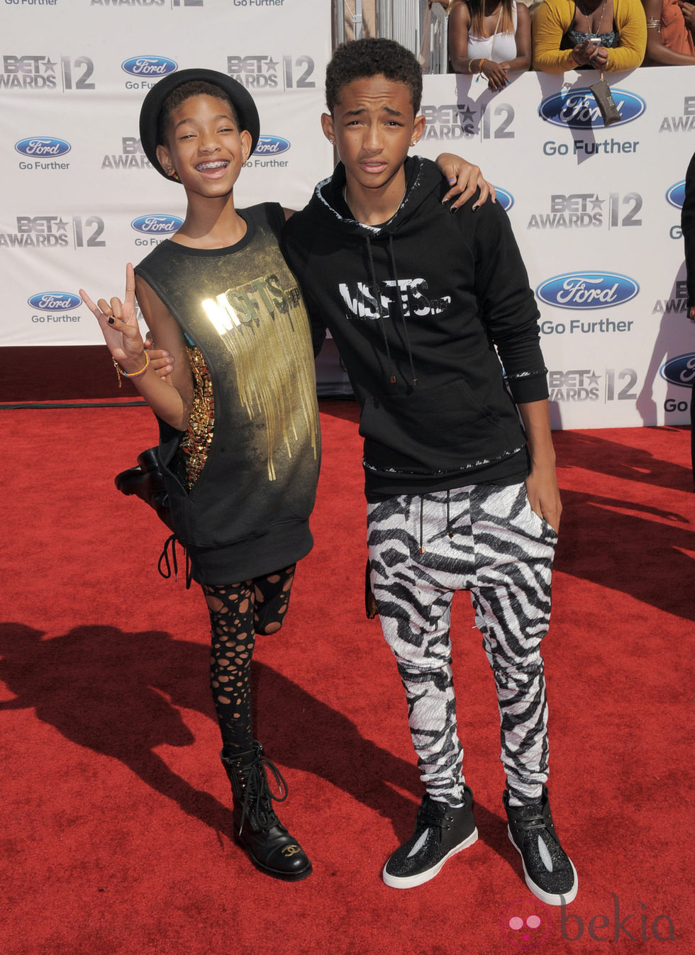 Jaden Smith y Willow Smith en los Bet Awards 2012