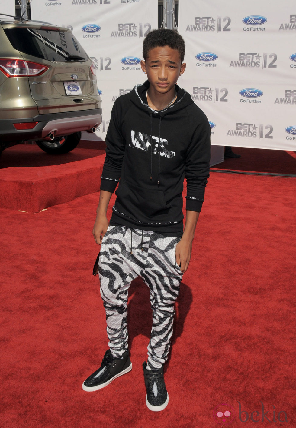 Jaden Smith en la alfombra roja de los Bet Awards 2012