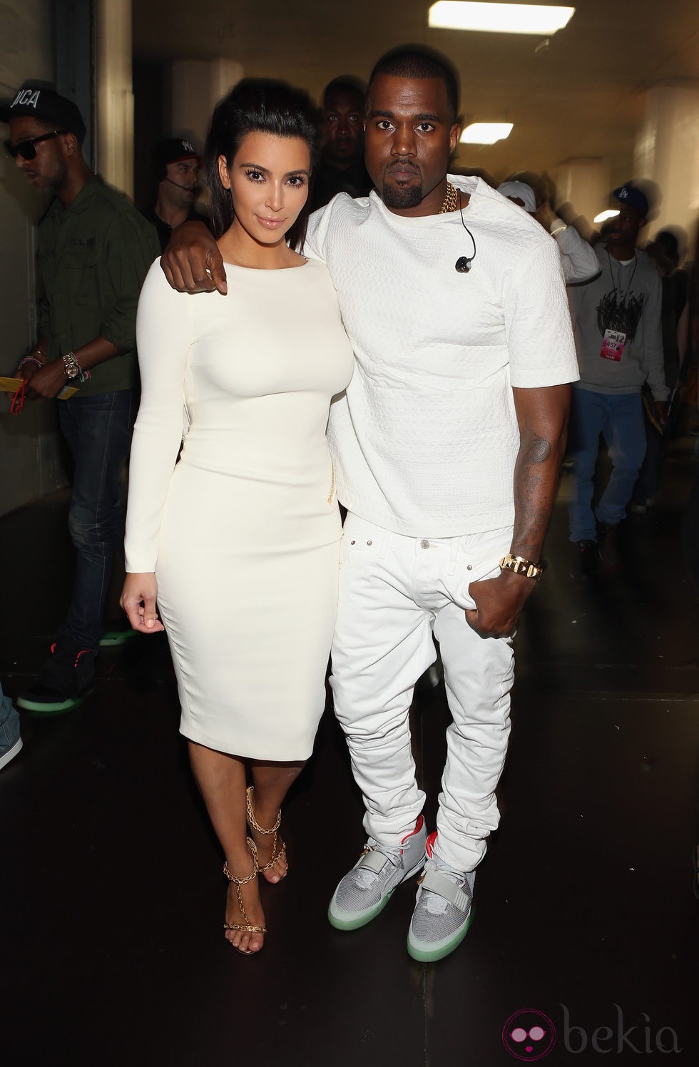 Kim Kardashian y Kanye West en los Bet Awards 2012