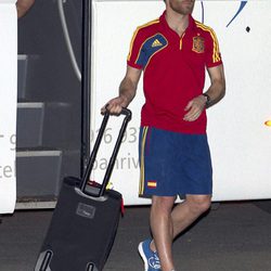 Xabi Alonso en la cena de celebración de la Eurocopa 2012