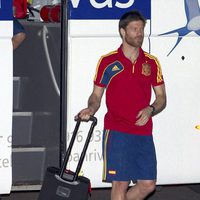 Xabi Alonso en la cena de celebración de la Eurocopa 2012