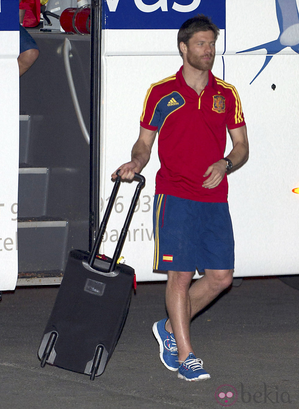 Xabi Alonso en la cena de celebración de la Eurocopa 2012