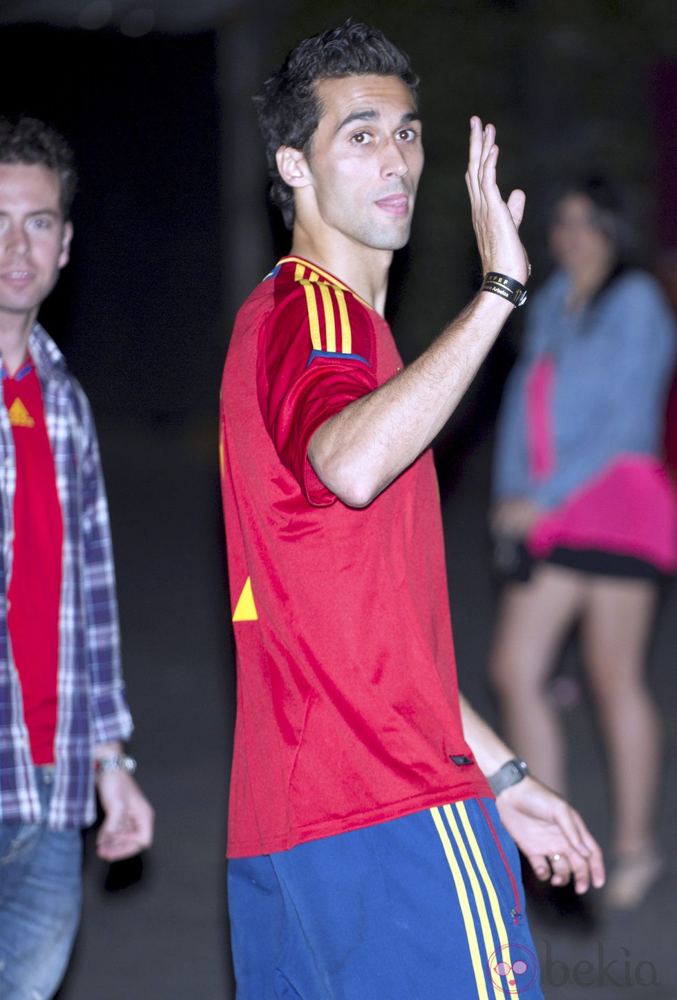 Álvaro Arbeloa en la cena de celebración de la Eurocopa 2012