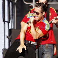 David Bustamante en el concierto celebrado por el triunfo de España en Cibeles