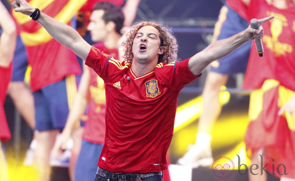 David Bisbal en el concierto celebrado por el triunfo de España en Cibeles