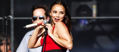 Chenoa en el concierto celebrado por el triunfo de España en Cibeles