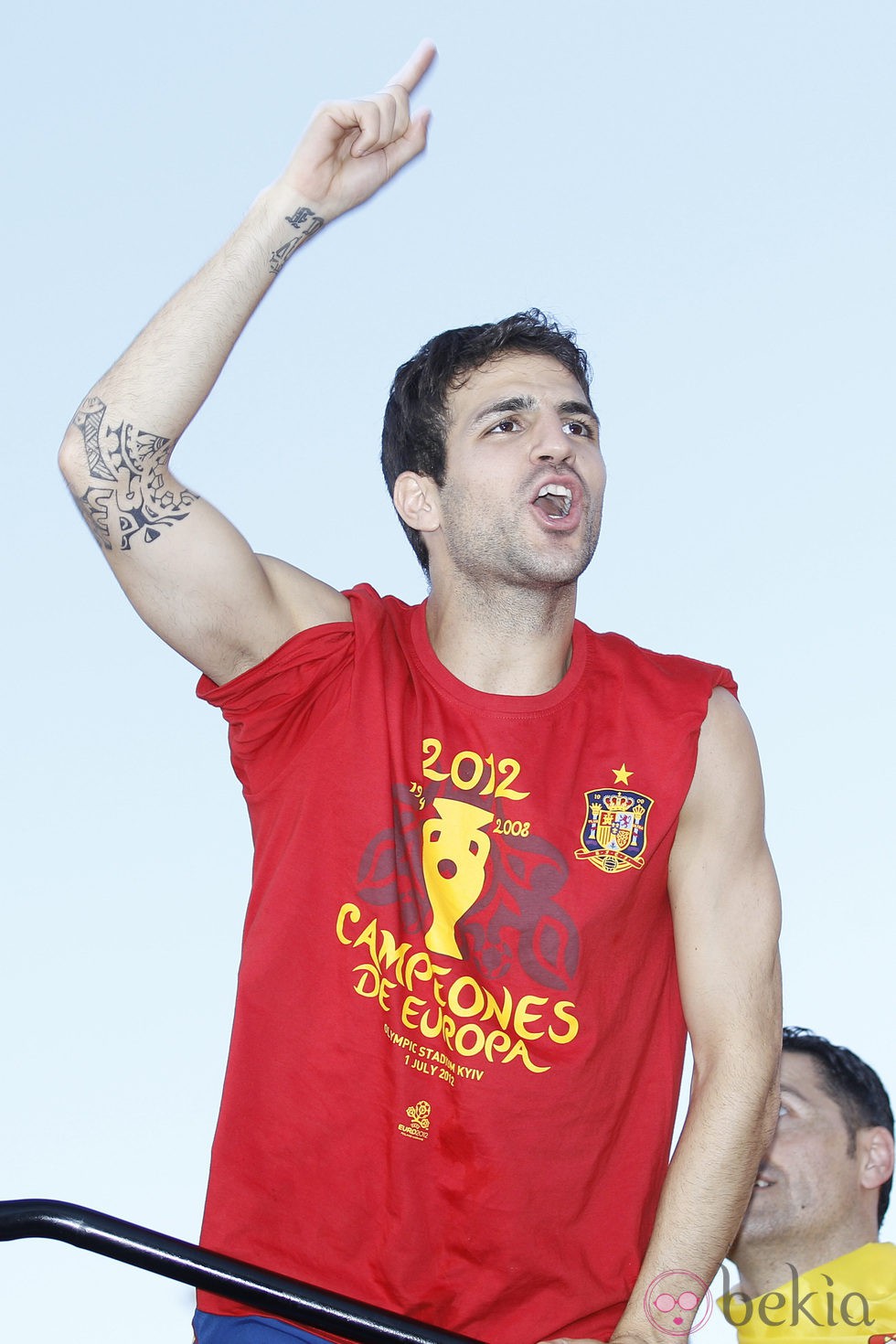 Cesc Fàbregas celebra en Madrid la Eurocopa 2012