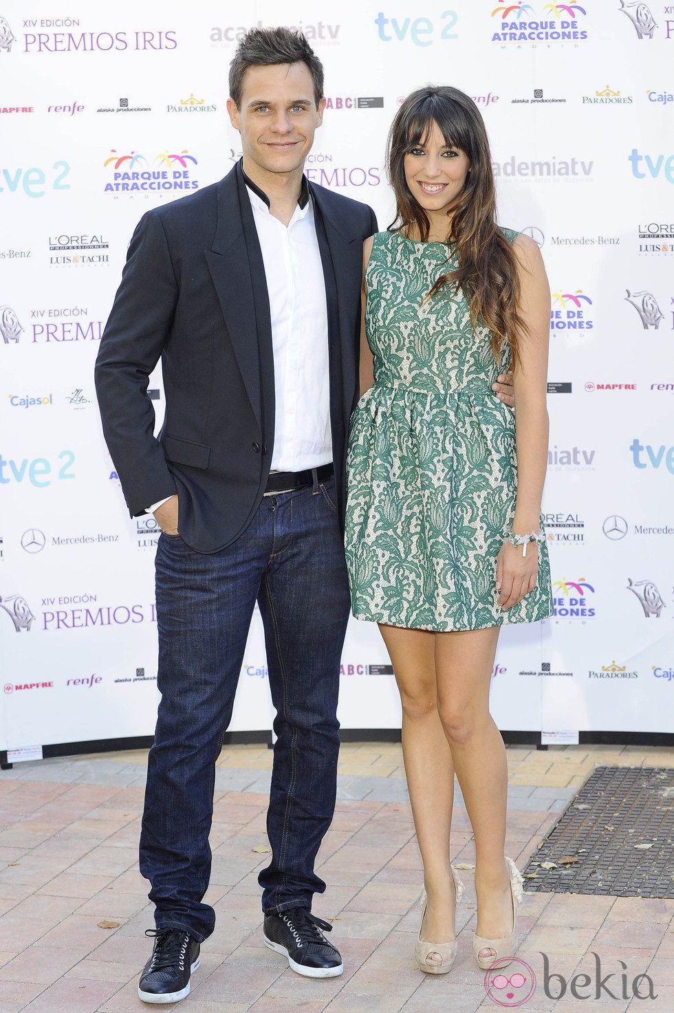 Christián Gálvez y Almudena Cid en la entrega de los Premios Iris 2012