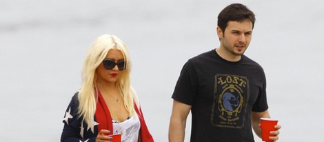 Christina Aguilera y Matthew Rutler el Día de la Independencia