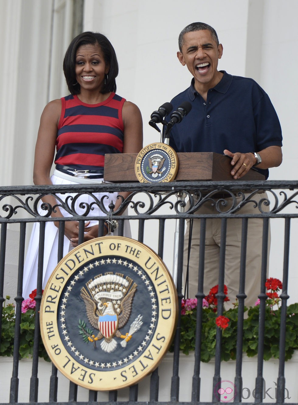 Michelle y Barack Obama el Día de la Independencia