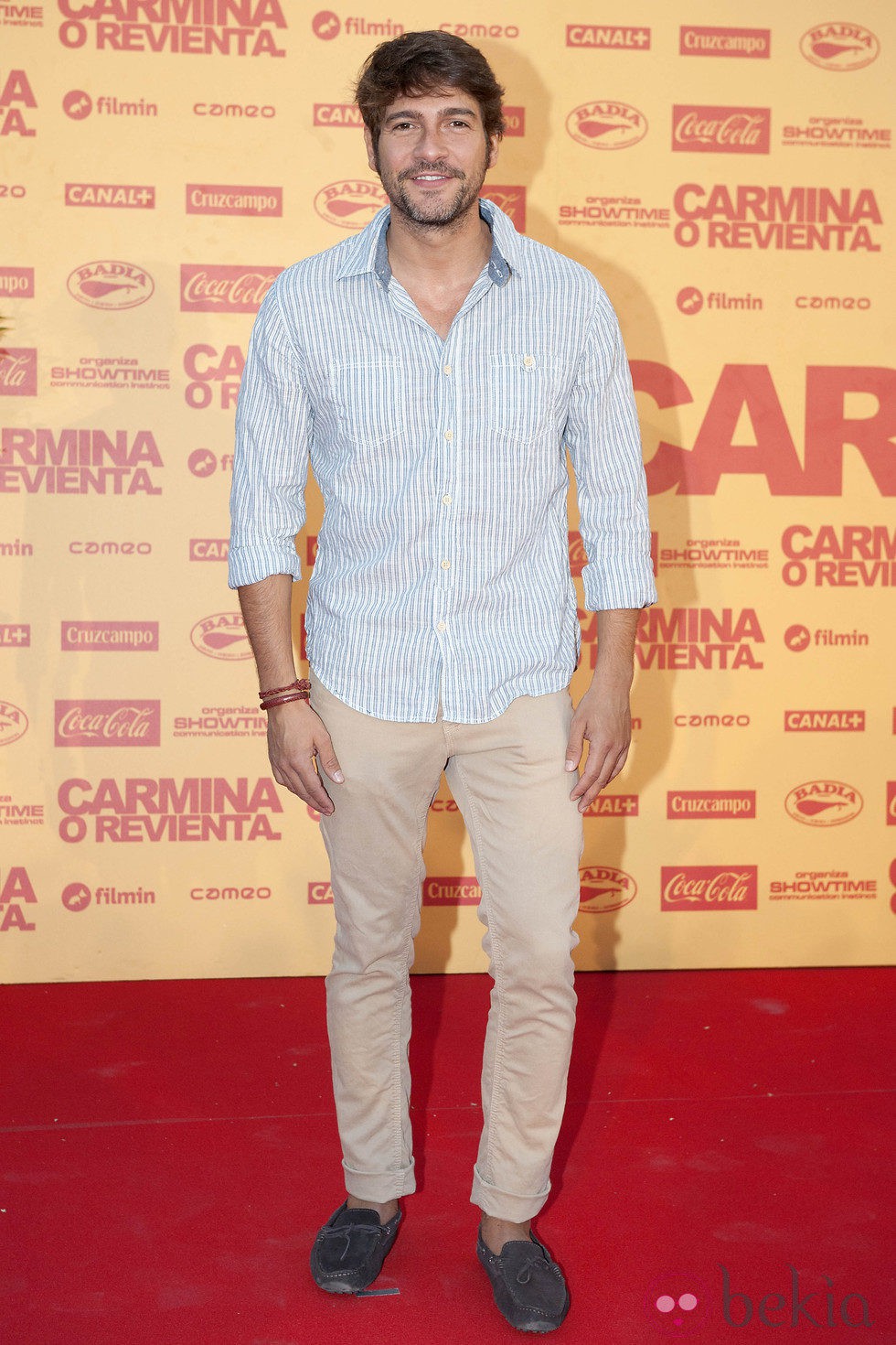 Félix Gómez en el estreno de 'Carmina o revienta'