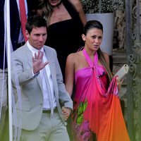 Leo Messi y Antonella Roccuzzo en la boda de Andrés Iniesta y Anna Ortiz