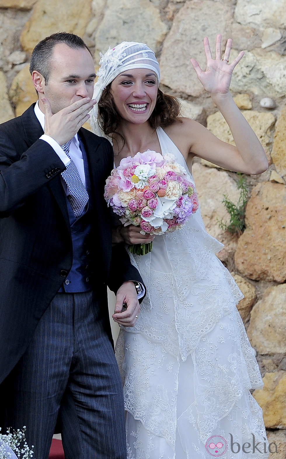 Andrés Iniesta y Anna Ortiz el día de su boda