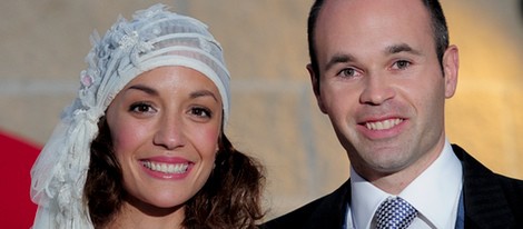 Andrés Iniesta y Anna Ortiz, muy sonrientes en su boda