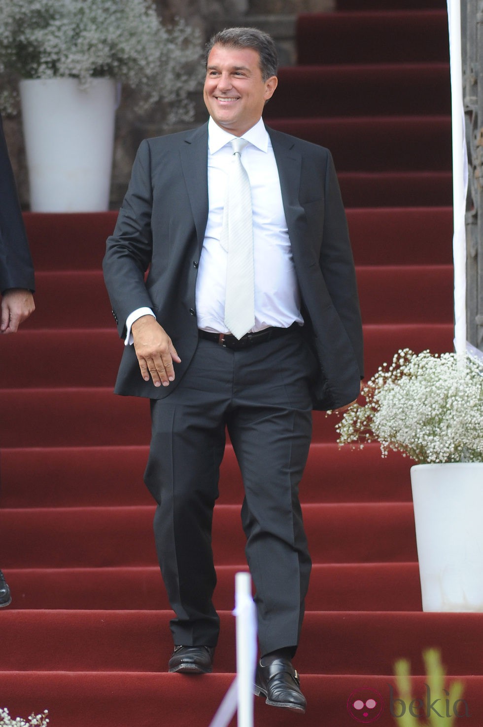 Joan Laporta en la boda de Andrés Iniesta y Anna Ortiz