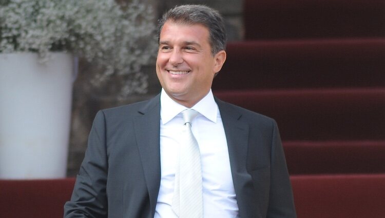 Joan Laporta en la boda de Andrés Iniesta y Anna Ortiz