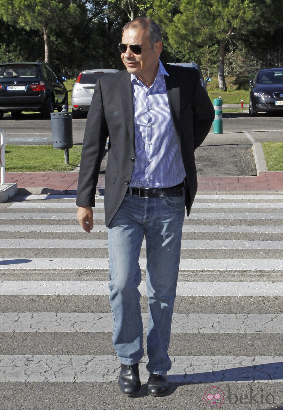 Nacho Abad en el funeral de Pedro Rodríguez