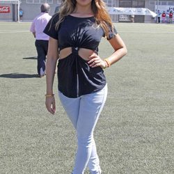 Úrsula Corberó amadrina un partido de fútbol benéfico en Madrid