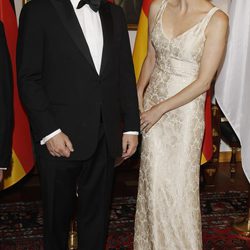 Alberto y Charlene de Mónaco, cómplices en la cena de gala ofrecida en su honor en Alemania