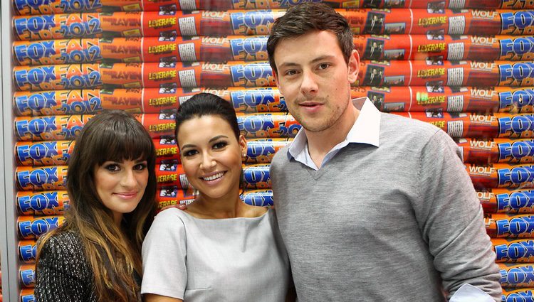 Lea Michele, Naya Rivera y Cory Monteith de 'Glee' en la Comic-Con 2012