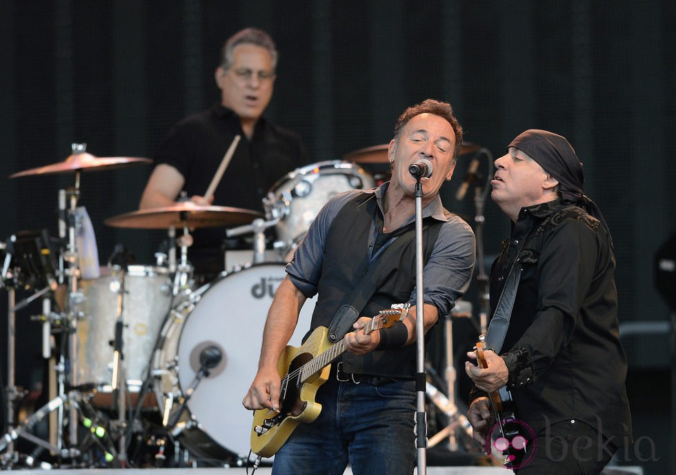 Bruce Springsteen con el grupo 'E Street Band' en concierto