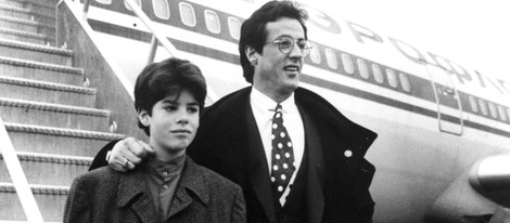 Sylvester Stallone y su hijo Sage en Rocky V